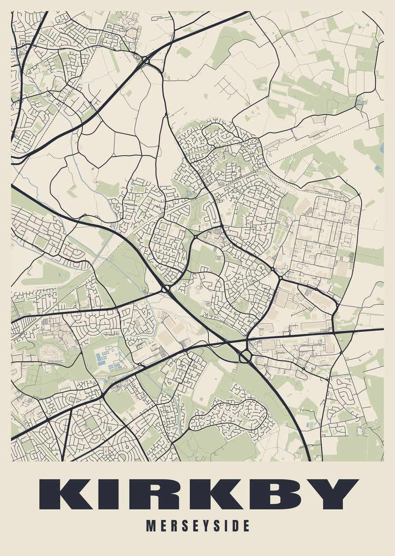 Kirkby Street Map Poster