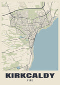 Street map poster of Kirkcaldy, Fife
