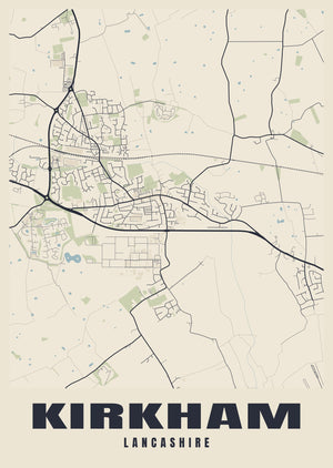 Kirkham Street Map Poster