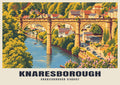 Knaresborough Viaduct poster, Retro Railway style