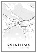 Street map poster of Knighton town centre, Shropshire