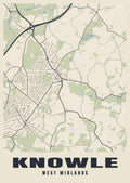 Street map poster of Knowle, West Midlands