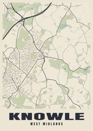 Knowle Street Map Poster