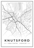 Street map poster of Knutsford town centre, Cheshire