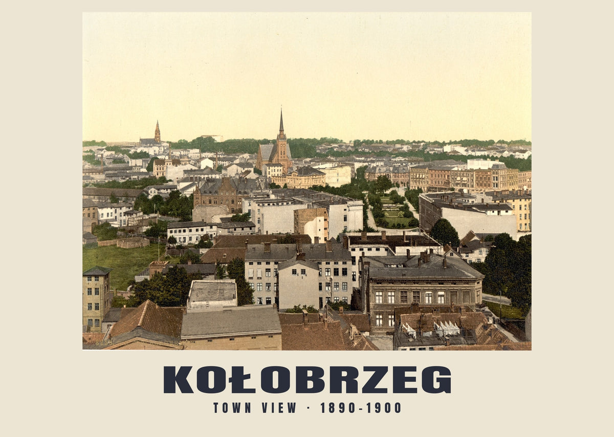 Town View, Kołobrzeg, 1890–1900 heritage photograph