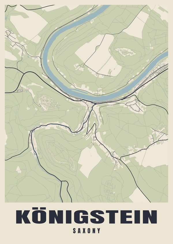 Königstein Street Map Poster