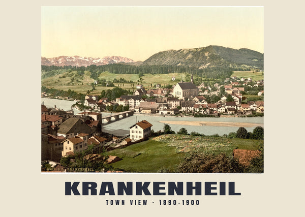 Town View, Krankenheil — 1890–1900 · Vintage photochrom print