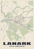 Street map poster of Lanark, South Lanarkshire