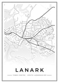 Street map poster of Lanark town centre, South Lanarkshire