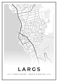 Street map poster of Largs town centre, North Ayrshire