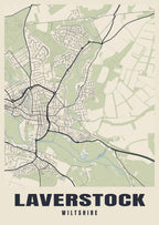 Street map poster of Laverstock, Wiltshire
