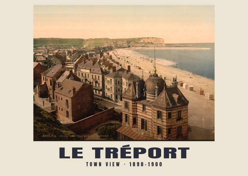 Town View, Le Tréport — 1890–1900 · Vintage photochrom print