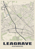 Street map poster of Leagrave, Bedfordshire