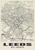 Street map poster of Leeds, West Yorkshire
