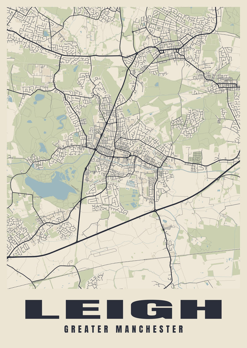 Leigh Street Map Poster
