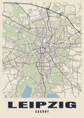 Street map poster of Leipzig, Saxony