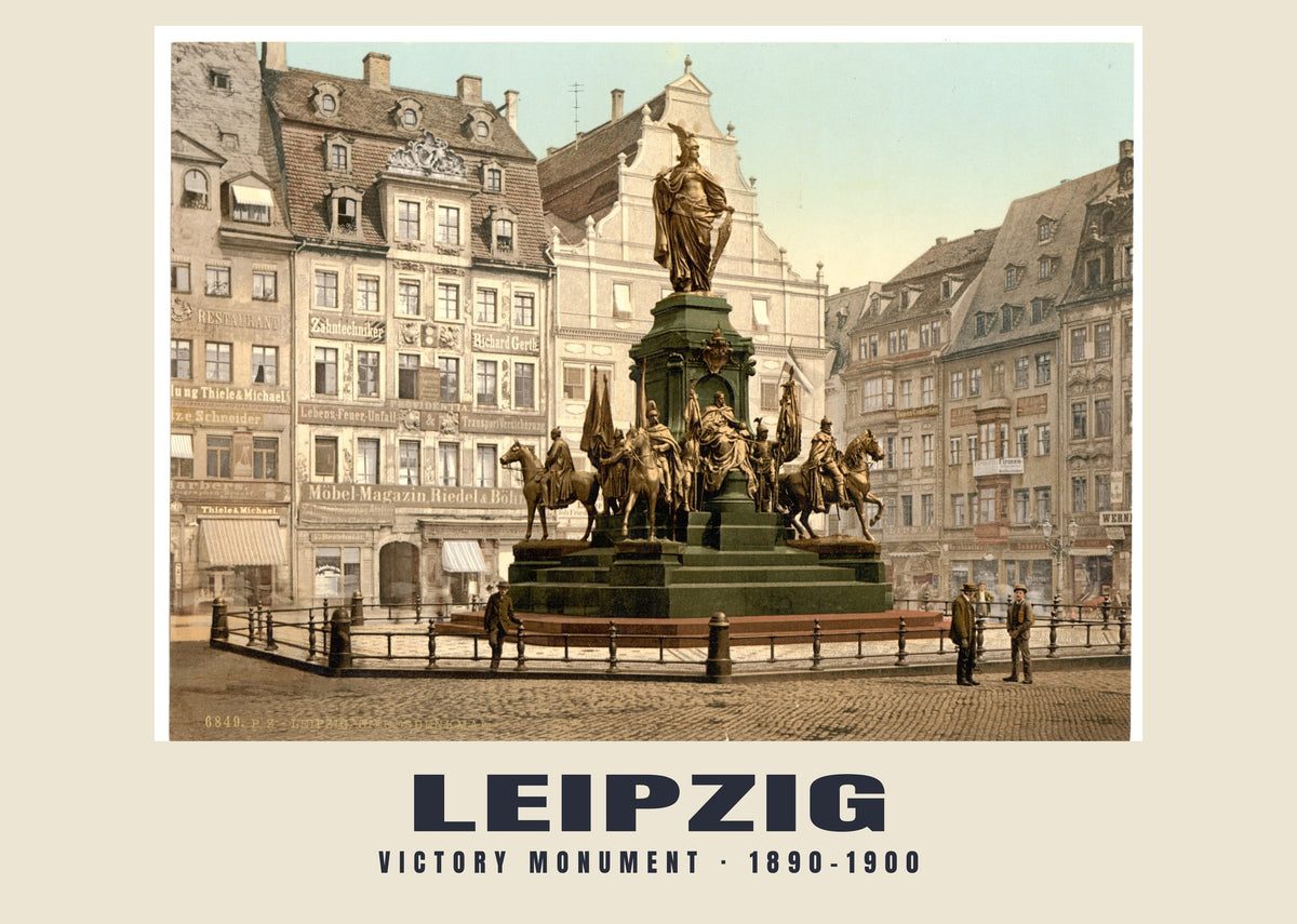 Victory Monument, Leipzig, 1890–1900 heritage photograph