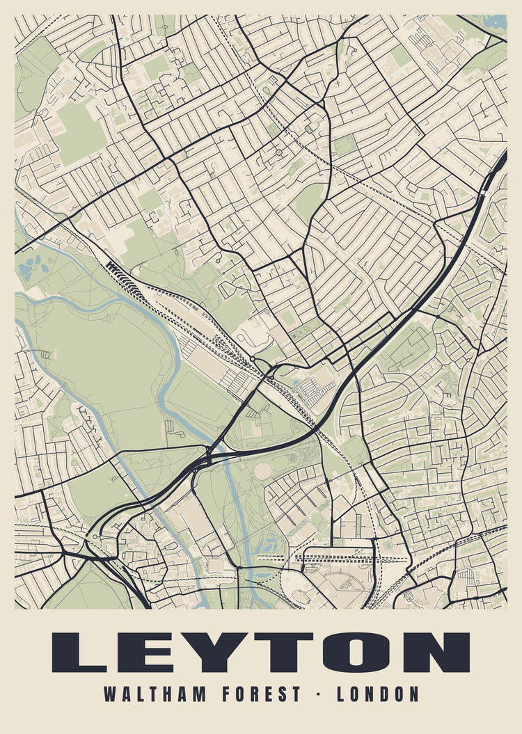 Leyton Heritage Street Map Poster