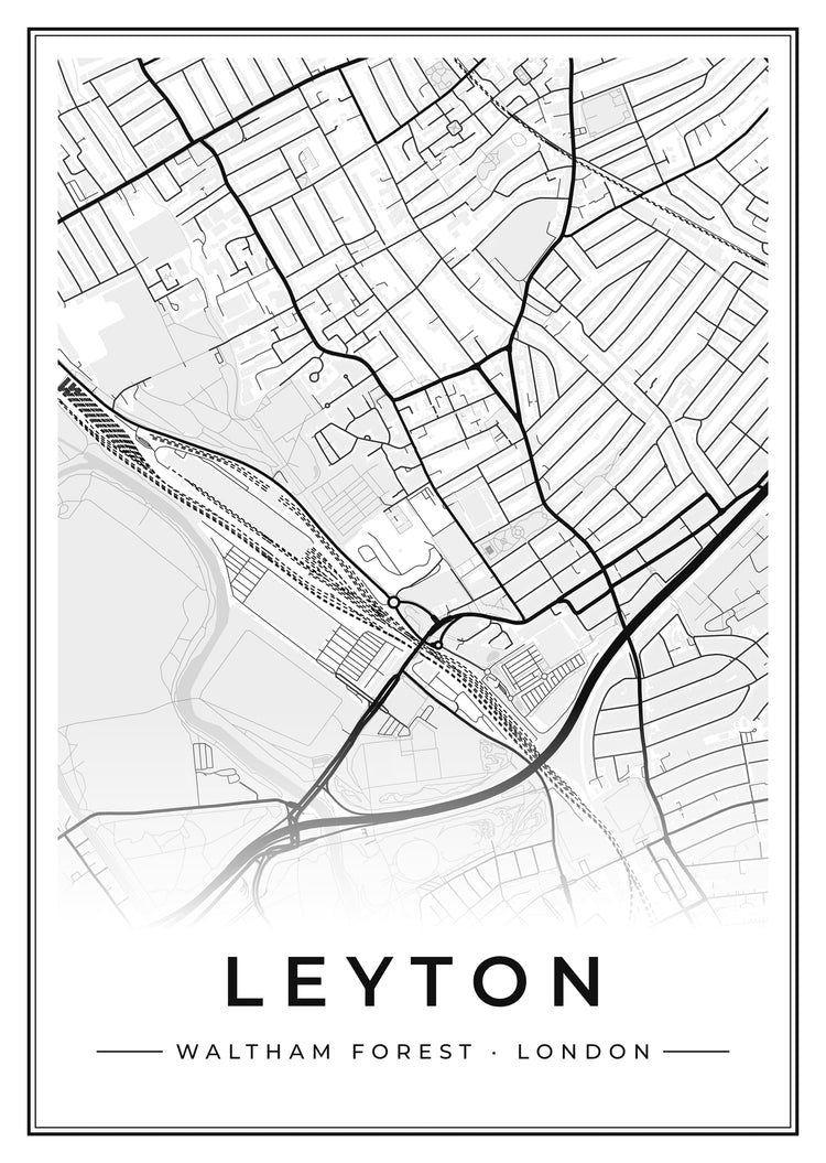 Leyton Street Map Poster