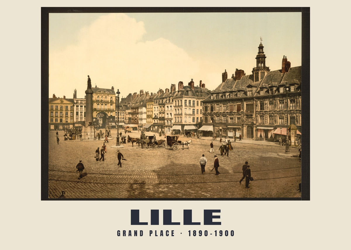 Grand Place, Lille, 1890–1900 heritage photograph