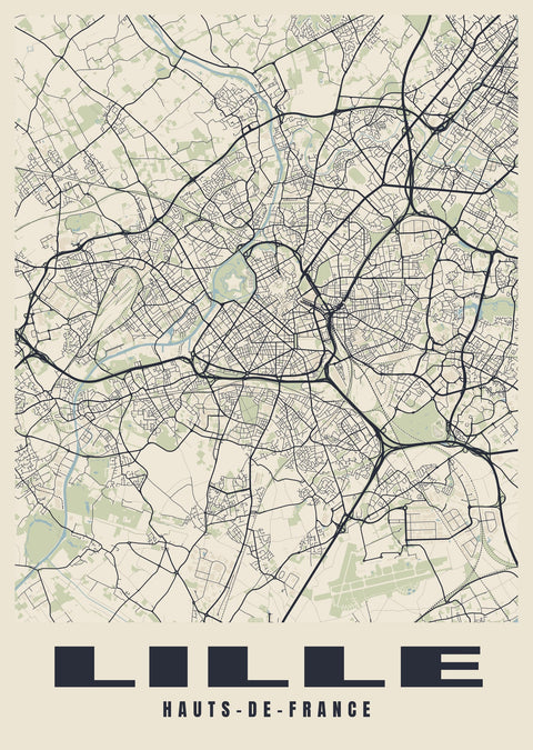 Lille Street Map Poster