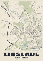 Street map poster of Linslade, Bedfordshire