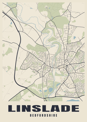 Linslade Street Map Poster