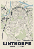 Street map poster of Linthorpe, North Yorkshire