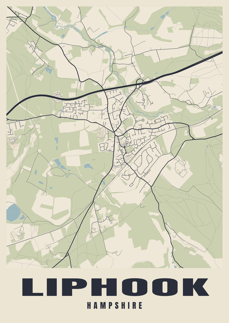 Liphook Street Map Poster
