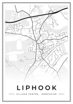 Street map poster of Liphook village centre, Hampshire