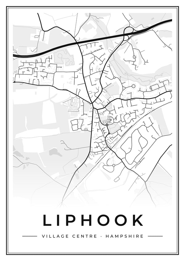 Liphook Village Centre Street Map Poster