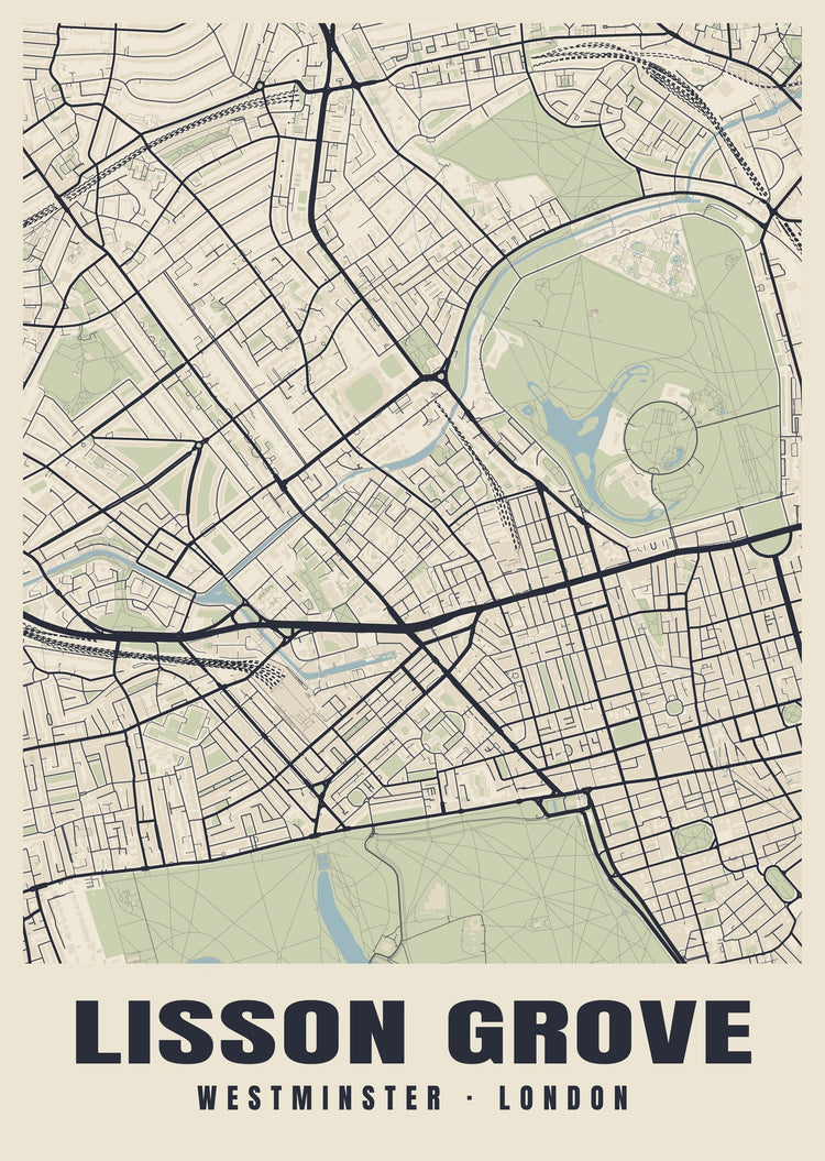 Lisson Grove Heritage Street Map Poster