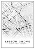 Street map poster of Lisson Grove, Westminster, London