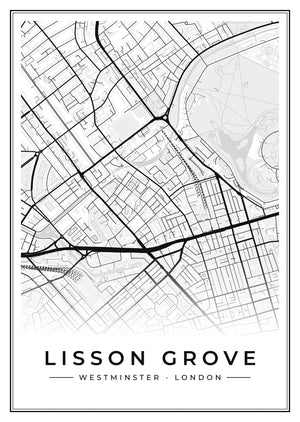 Lisson Grove Street Map Poster