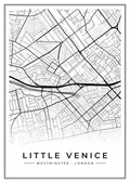 Street map poster of Little Venice, Westminster, London