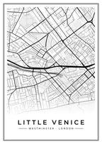 Street map poster of Little Venice, Westminster, London