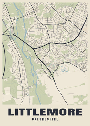 Littlemore Street Map Poster
