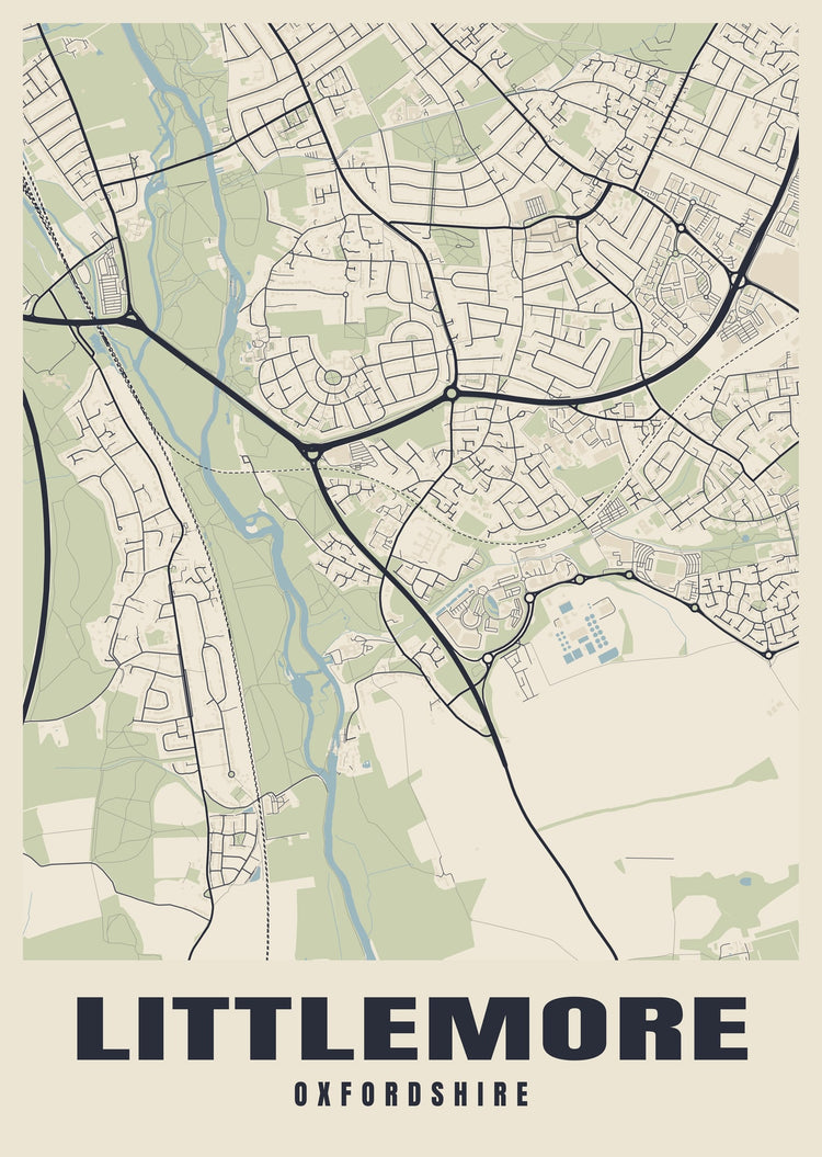 Littlemore Street Map Poster