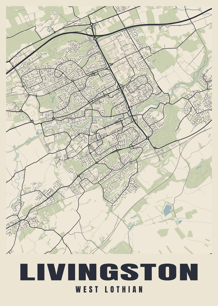 Livingston Street Map Poster
