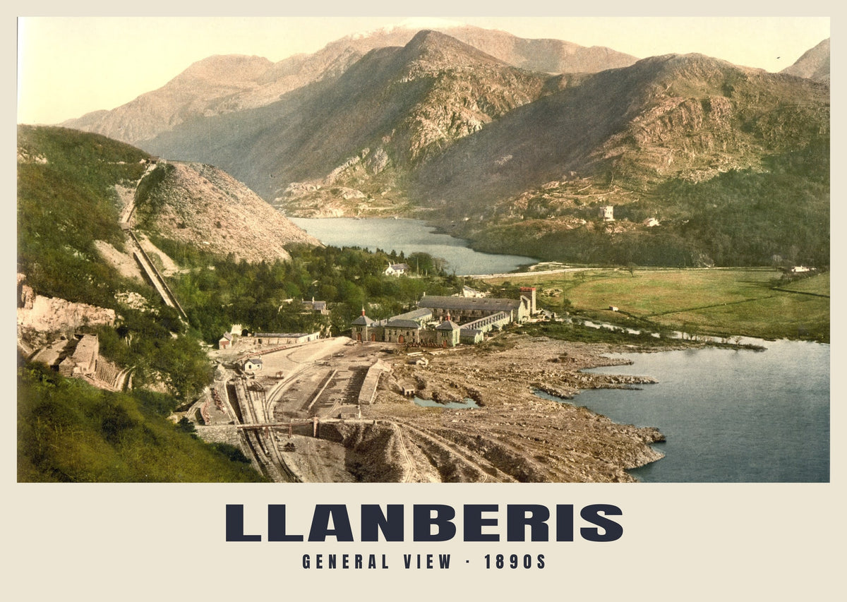 General View, Llanberis, 1890s heritage photograph