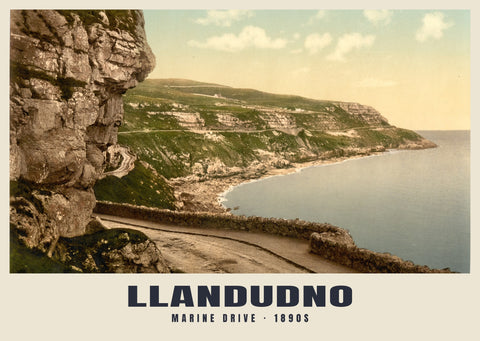 Marine Drive, Llandudno, c. 1890–1900 Heritage Print