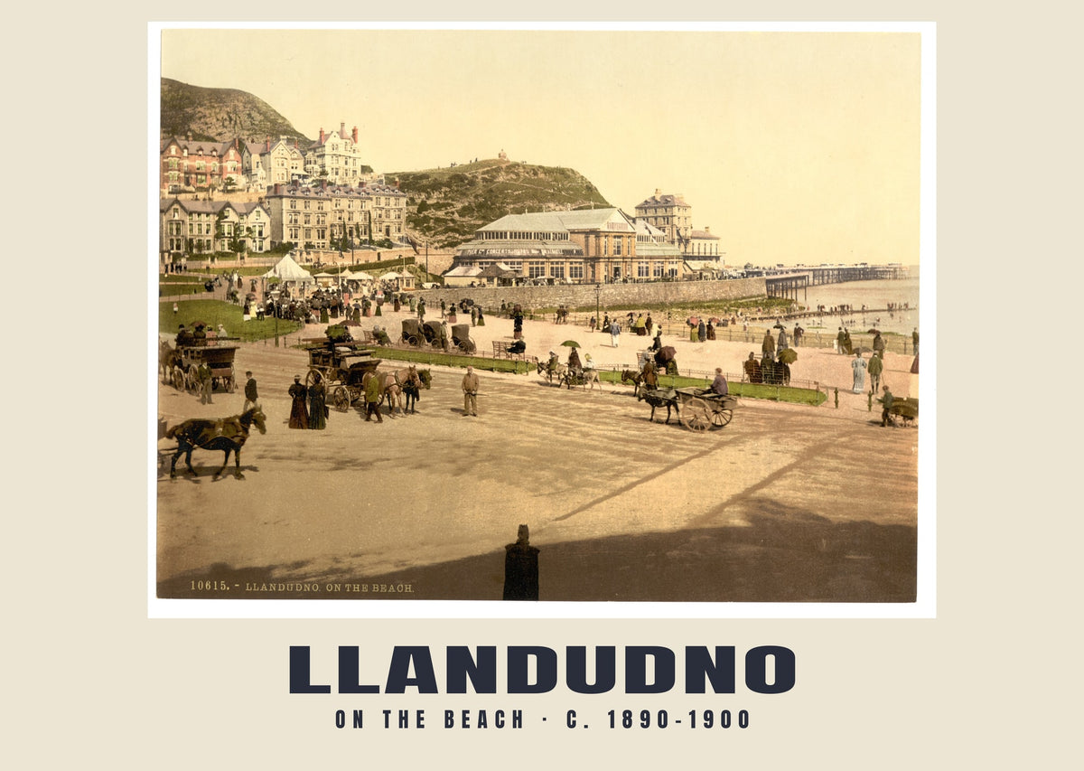 On the beach, Llandudno, c. 1890–1900 heritage photograph