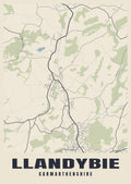 Street map poster of Llandybie, Carmarthenshire