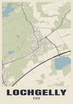 Street map poster of Lochgelly, Fife