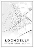 Street map poster of Lochgelly town centre, Fife