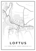 Street map poster of Loftus town centre, North Yorkshire