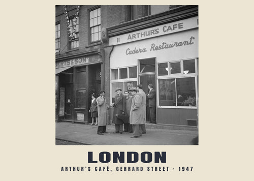 Arthur’s Café, Gerrard Street, London, 1947 — Historic photograph print