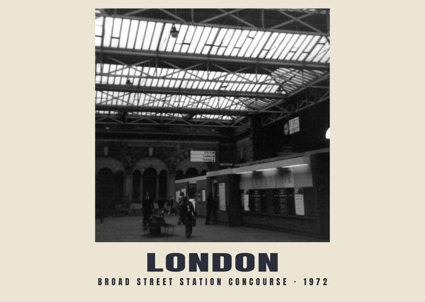 Broad Street station concourse, London, 1972 Heritage Print