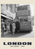 Bus queue, London, 1947 — Historic photograph print