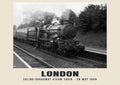 Ealing Broadway steam train, London, 28 May 1960 heritage photograph